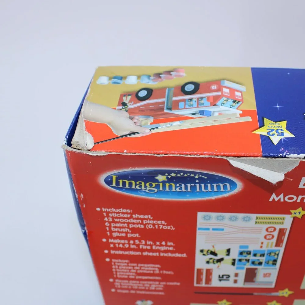 Imaginarium Build & Paint - Fire Truck Wooden Age 5+